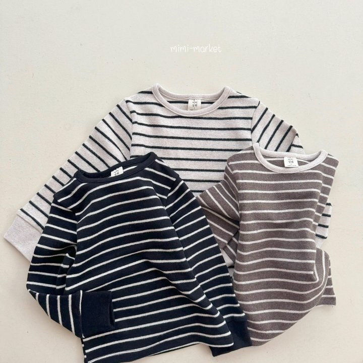 Mimi Market - Korean Baby Fashion - #babyoutfit - Stripe Raglan Tee