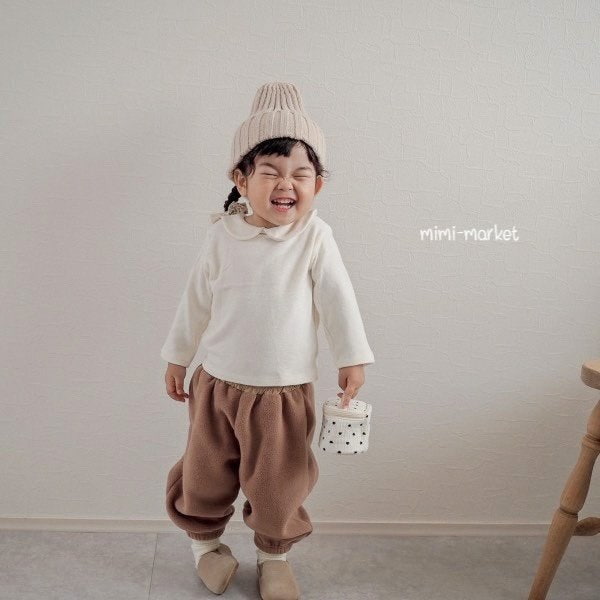 Mimi Market - Korean Baby Fashion - #babyoutfit - Pom Pom Collar Tee - 8