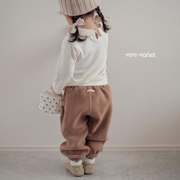 Mimi Market - Korean Baby Fashion - #babyoutfit - Pom Pom Collar Tee - 9