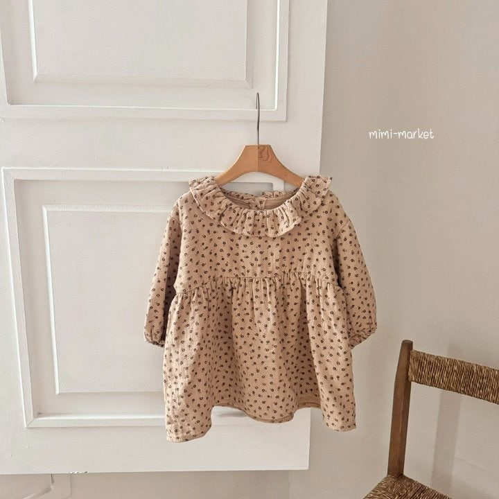 Mimi Market - Korean Baby Fashion - #onlinebabyboutique - Jeanne Flower Dress - 3