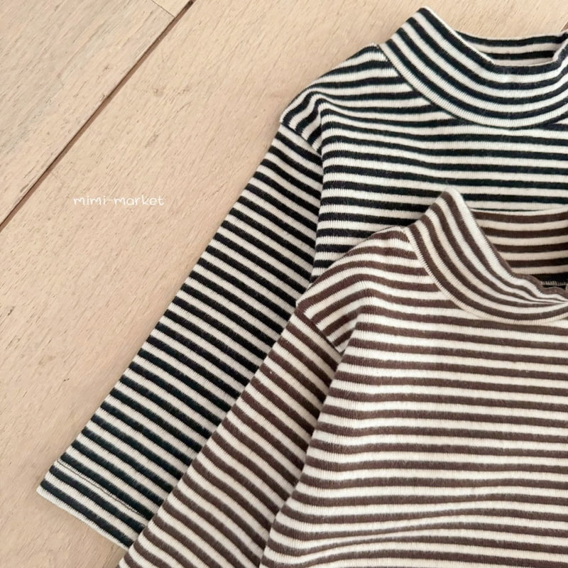 Mimi Market - Korean Baby Fashion - #onlinebabyboutique - Stripe Turtleneck Tee - 5