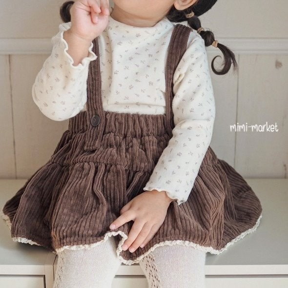 Mimi Market - Korean Baby Fashion - #onlinebabyboutique - Bebe Suspenders Skirt - 8