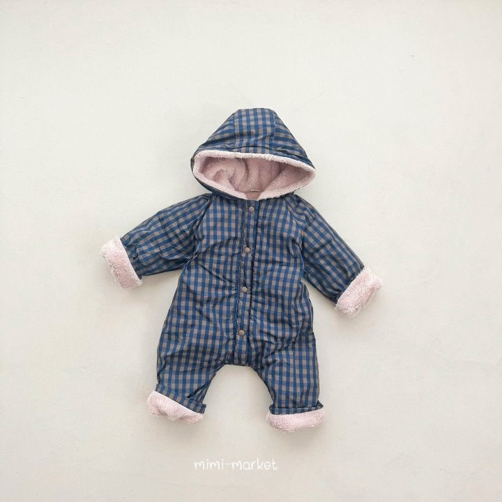 Mimi Market - Korean Baby Fashion - #smilingbaby - Check Hooded Suit - 6