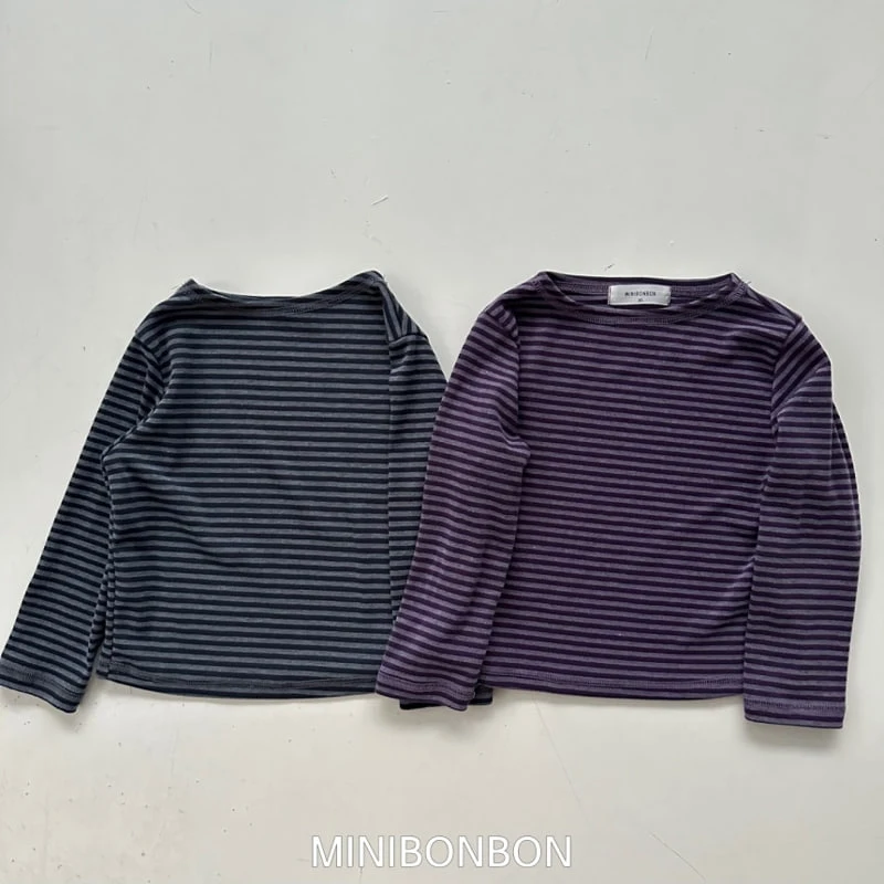 Mini Bongbong - Korean Children Fashion - #childofig - Thin Striped Tee