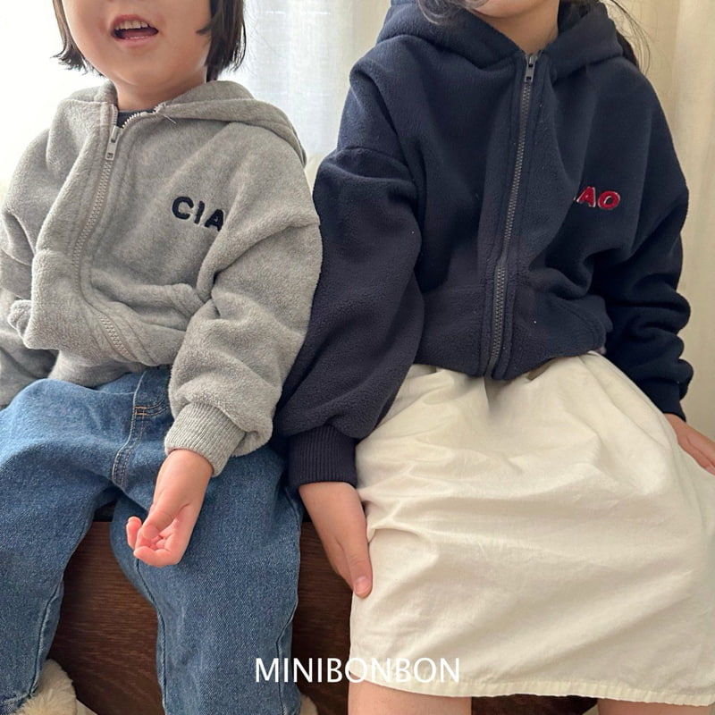 Mini Bongbong - Korean Children Fashion - #minifashionista - Hello Hooded Zip-up - 2