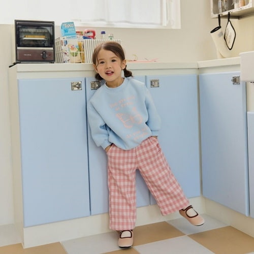 Mini Mellow - Korean Children Fashion - #Kfashion4kids - Check Fleece Pants