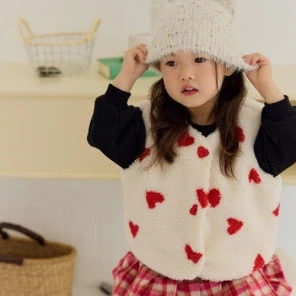 Mini Mellow - Korean Children Fashion - #Kfashion4kids - Lovely Heart Dumble Vest