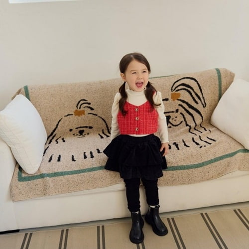 Mini Mellow - Korean Children Fashion - #magicofchildhood - Corduroy Fleece Skirt Leggings