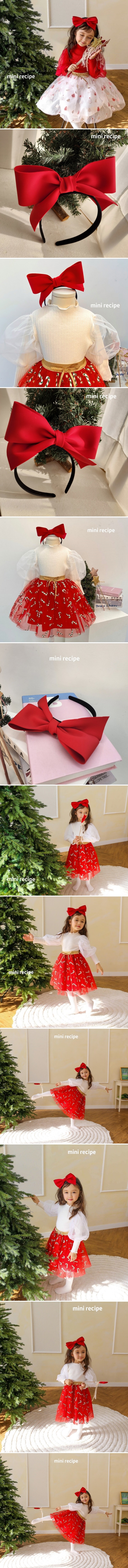 Mini Recipe - Korean Children Fashion - #kidsshorts - Red Ribbon Headband