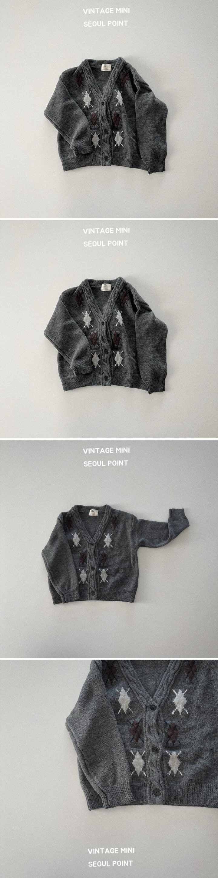 Minipoint - Korean Children Fashion - #childofig - School Knit Cardigan