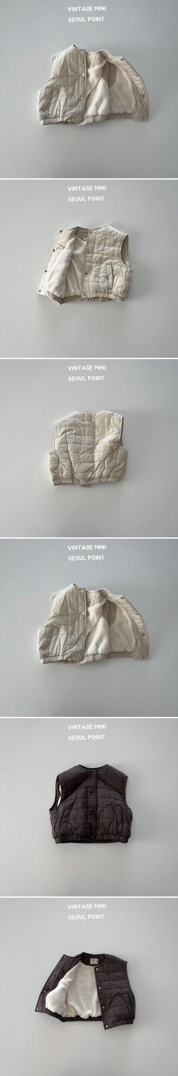 Minipoint - Korean Children Fashion - #childofig - Warm Padding Quilting Vest