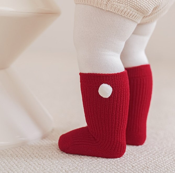 Miso - Korean Baby Fashion - #babyboutique - Merry Red Socks - 8