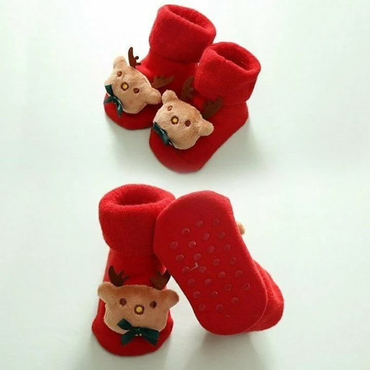 Miso - Korean Baby Fashion - #babyfashion - Bebe Christmas Socks - 10