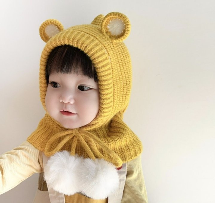 Miso - Korean Baby Fashion - #babyfashion - Big Bobble Hood Hat - 5