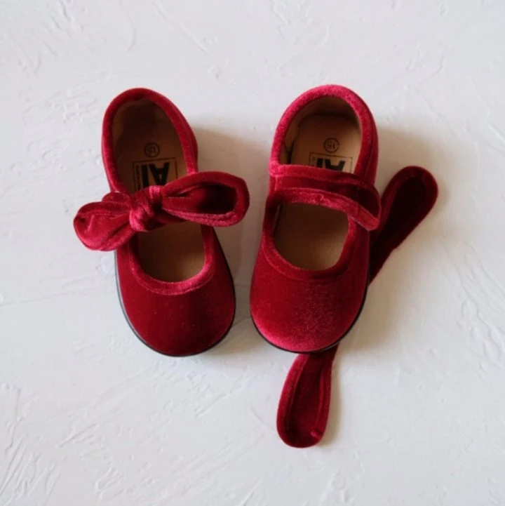 Miso - Korean Baby Fashion - #babyoutfit - Merry Velvet Shoes