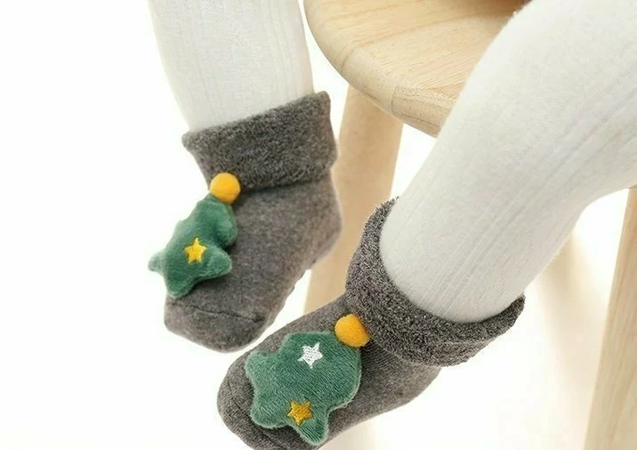 Miso - Korean Baby Fashion - #babyoutfit - Bebe Christmas Socks - 2