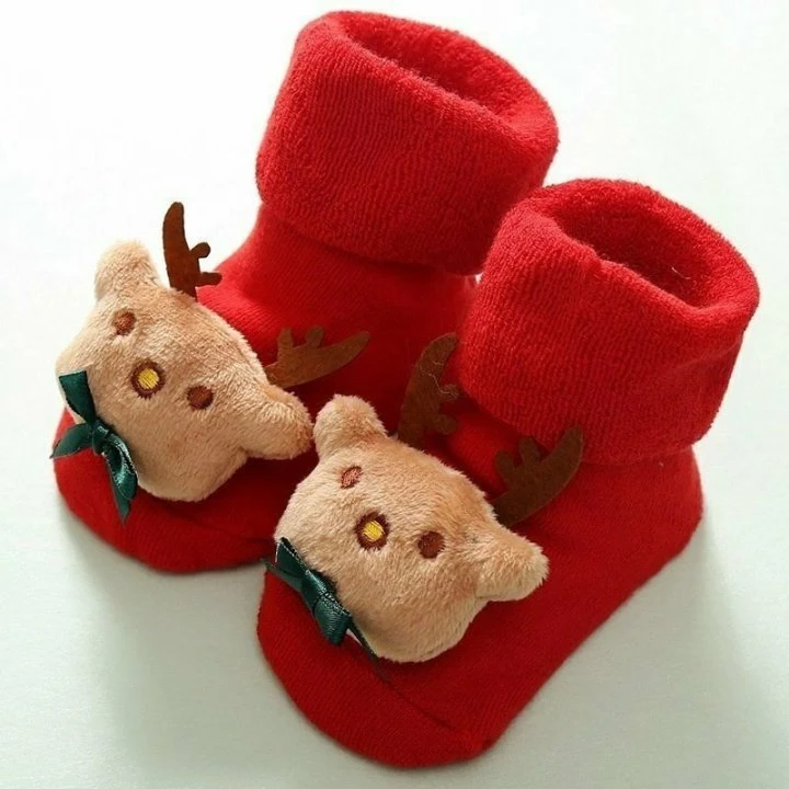 Miso - Korean Baby Fashion - #onlinebabyshop - Bebe Christmas Socks - 5