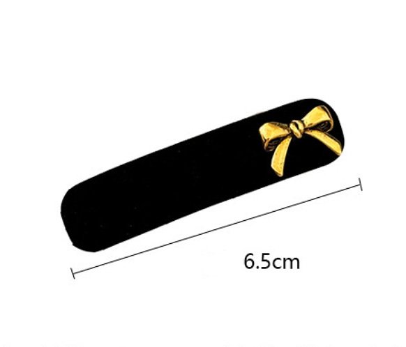 Miso - Korean Children Fashion - #Kfashion4kids - Gold Ribbon Hairclip - 5