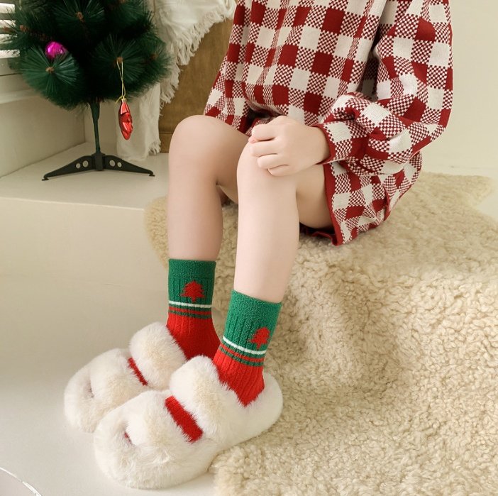 Miso - Korean Children Fashion - #kidzfashiontrend - Christmas Red Socks Set - 4