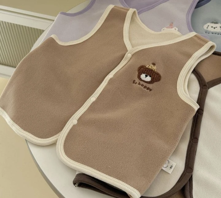 Miso - Korean Children Fashion - #designkidswear - Warm Patch Vest - 3