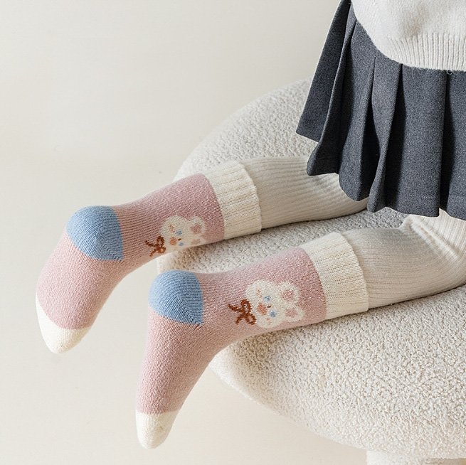 Miso - Korean Children Fashion - #fashionkids - Bunny Dot Socks Set - 8