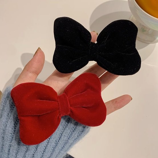 Miso - Korean Children Fashion - #fashionkids - Ribbon Velvet Hair Claw - 10