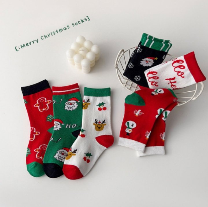 Miso - Korean Children Fashion - #kidsstore - Jingle Bell Socks Set