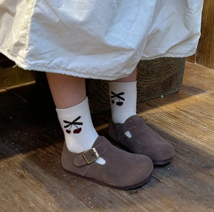 Miso - Korean Children Fashion - #kidsstore - Bunny Cherry Socks Set - 3