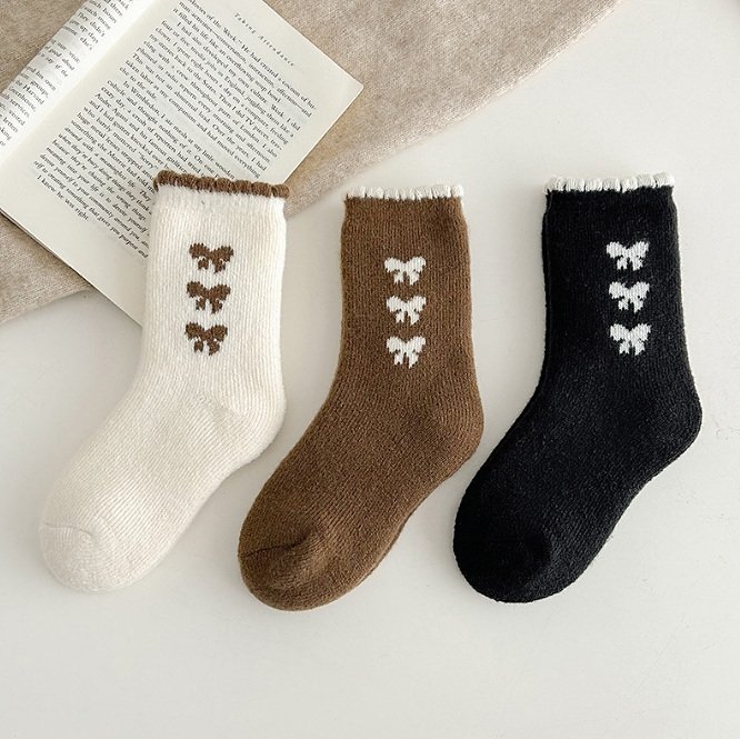 Miso - Korean Children Fashion - #prettylittlegirls - Ribbon Socks Set (set of 3) - 2