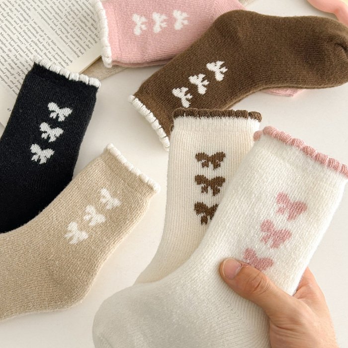 Miso - Korean Children Fashion - #todddlerfashion - Ribbon Socks Set (set of 3) - 3