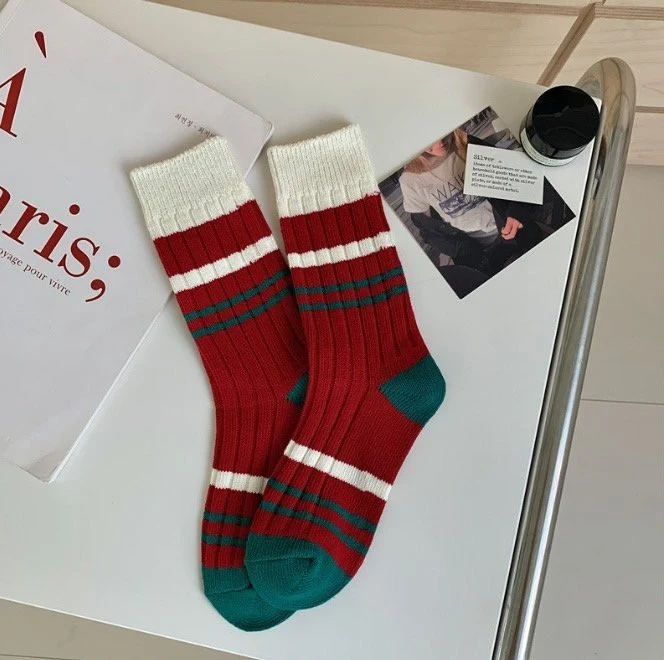 Miso - Korean Women Fashion - #momslook - Adult Christmas Socks - 6