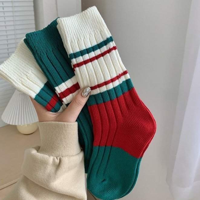 Miso - Korean Women Fashion - #vintageinspired - Adult Christmas Socks - 10