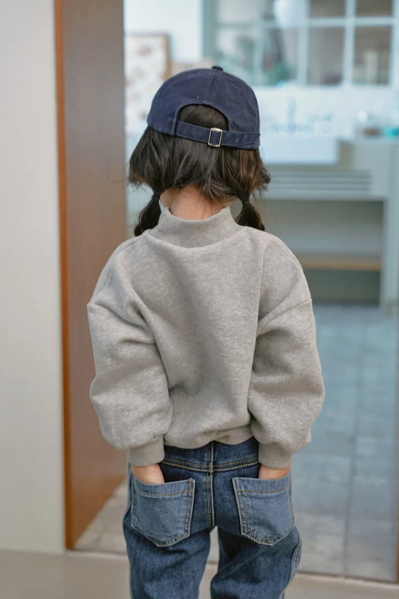 Momo Ann - Korean Children Fashion - #toddlerclothing - Track Fleece Denim Pants - 6