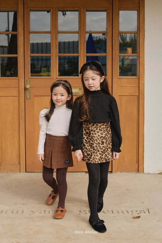 Mon Atelier - Korean Children Fashion - #childofig - Leopard Skirt - 7