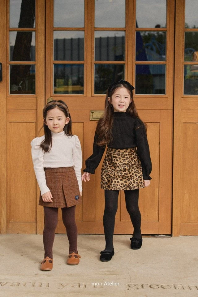 Mon Atelier - Korean Children Fashion - #childofig - Leopard Skirt - 8