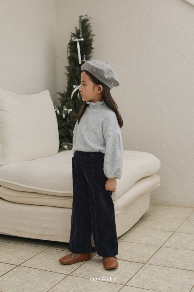 Mon Atelier - Korean Children Fashion - #prettylittlegirls - Frill Corduroy Pants - 4