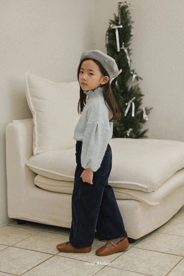 Mon Atelier - Korean Children Fashion - #childofig - Frill Corduroy Pants - 5