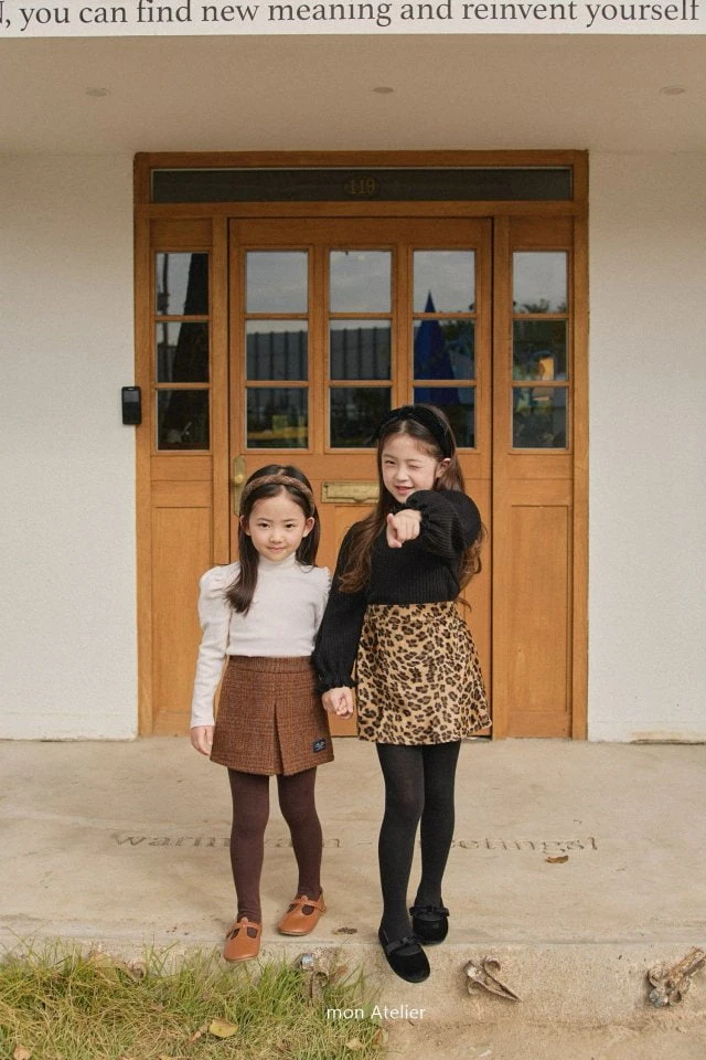 Mon Atelier - Korean Children Fashion - #designkidswear - Leopard Skirt - 10