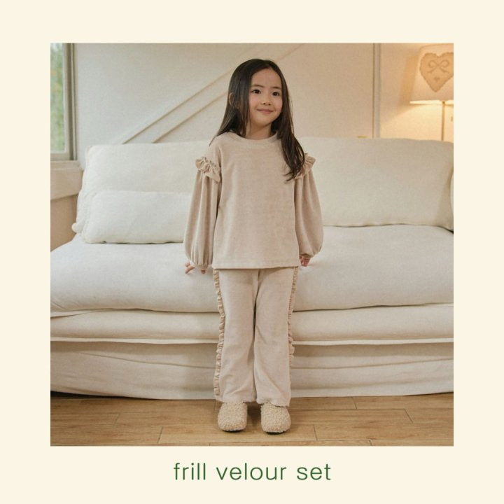 Mon Atelier - Korean Children Fashion - #discoveringself - Frill Veloa Set