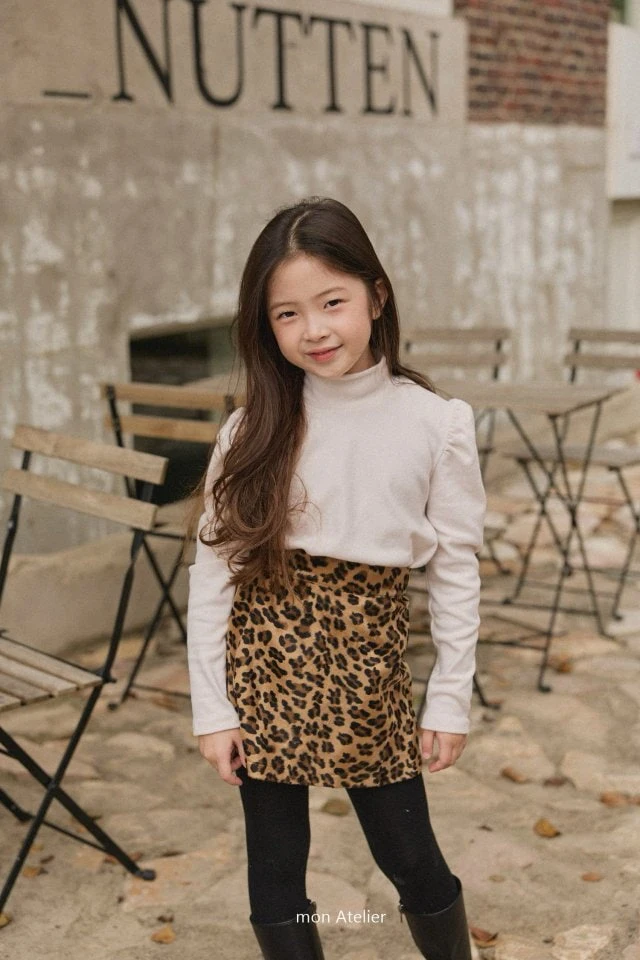 Mon Atelier - Korean Children Fashion - #fashionkids - Leopard Skirt - 12