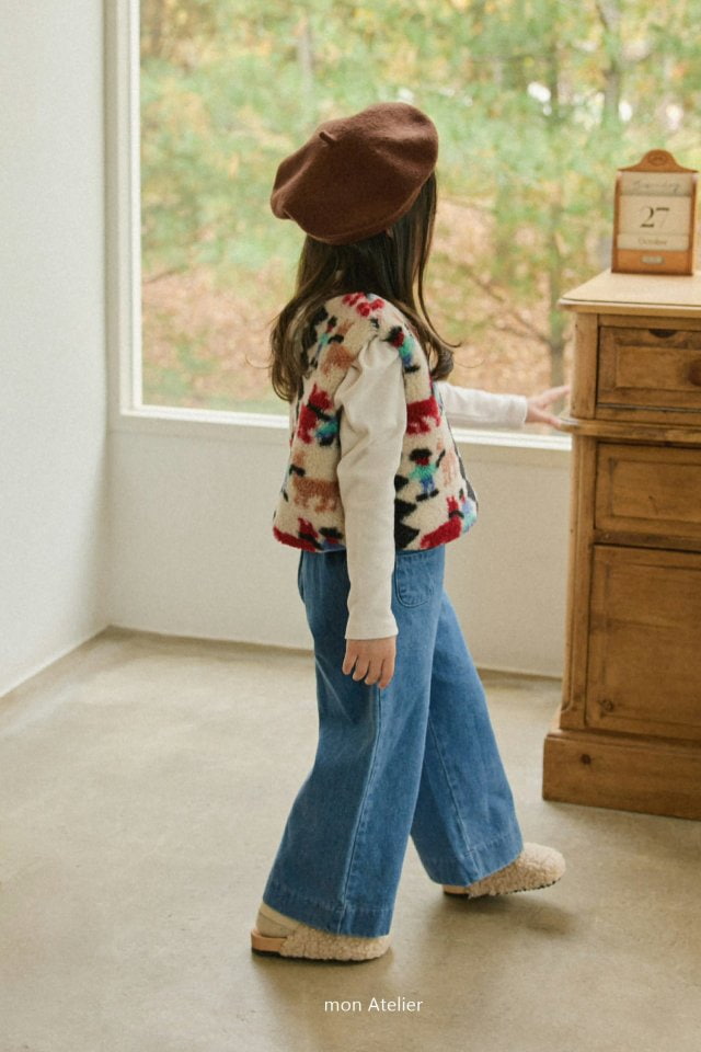 Mon Atelier - Korean Children Fashion - #fashionkids - Fleece Ittem Pants - 8