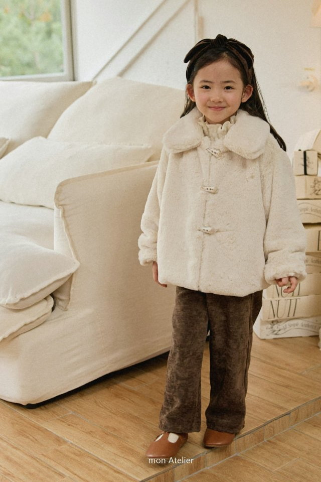 Mon Atelier - Korean Children Fashion - #kidsstore - Vintage Velvet Pants - 12