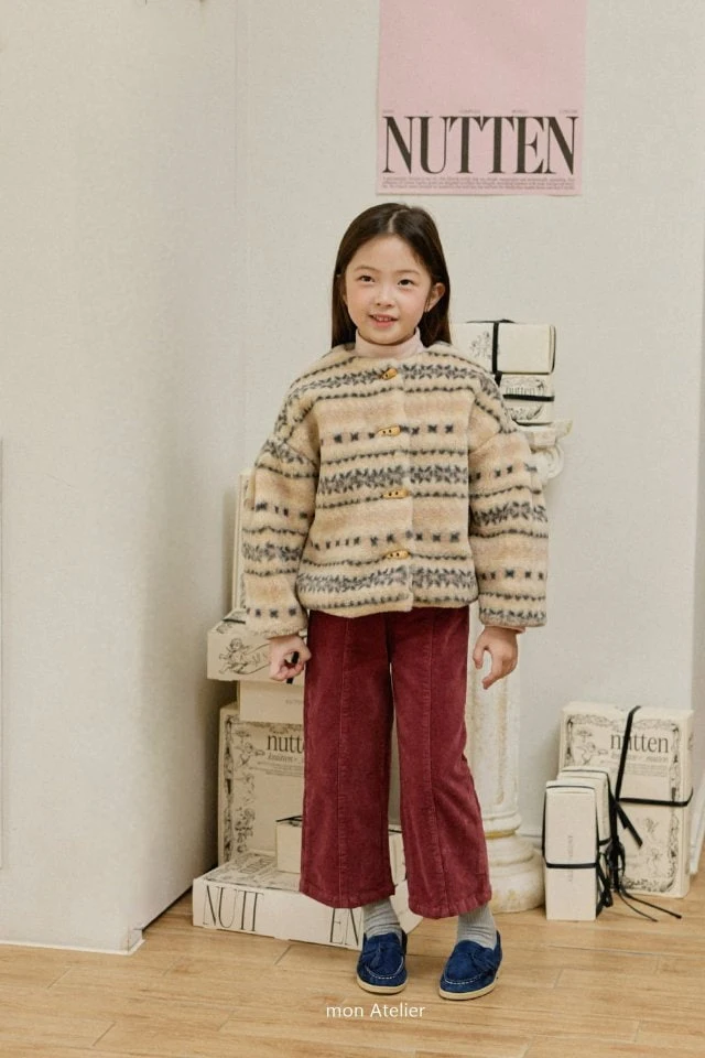 Mon Atelier - Korean Children Fashion - #kidsstore - Frill Corduroy Pants - 11