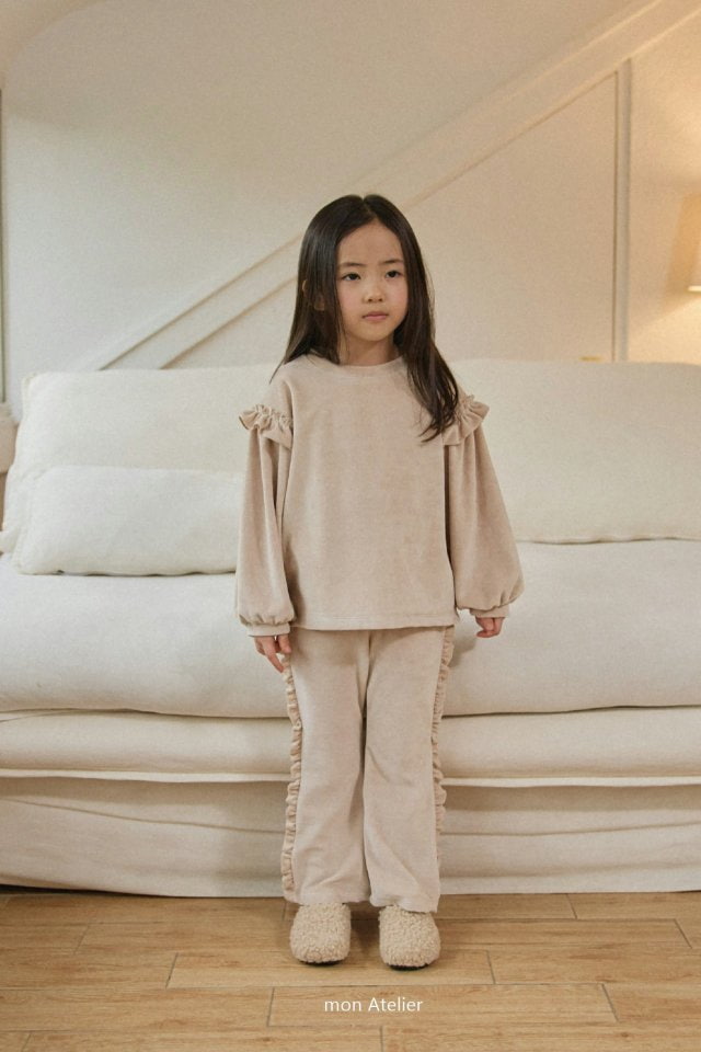 Mon Atelier - Korean Children Fashion - #kidzfashiontrend - Frill Veloa Set - 5