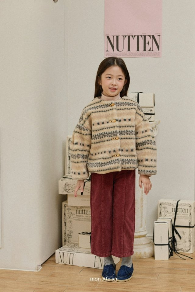 Mon Atelier - Korean Children Fashion - #kidzfashiontrend - Frill Corduroy Pants - 12