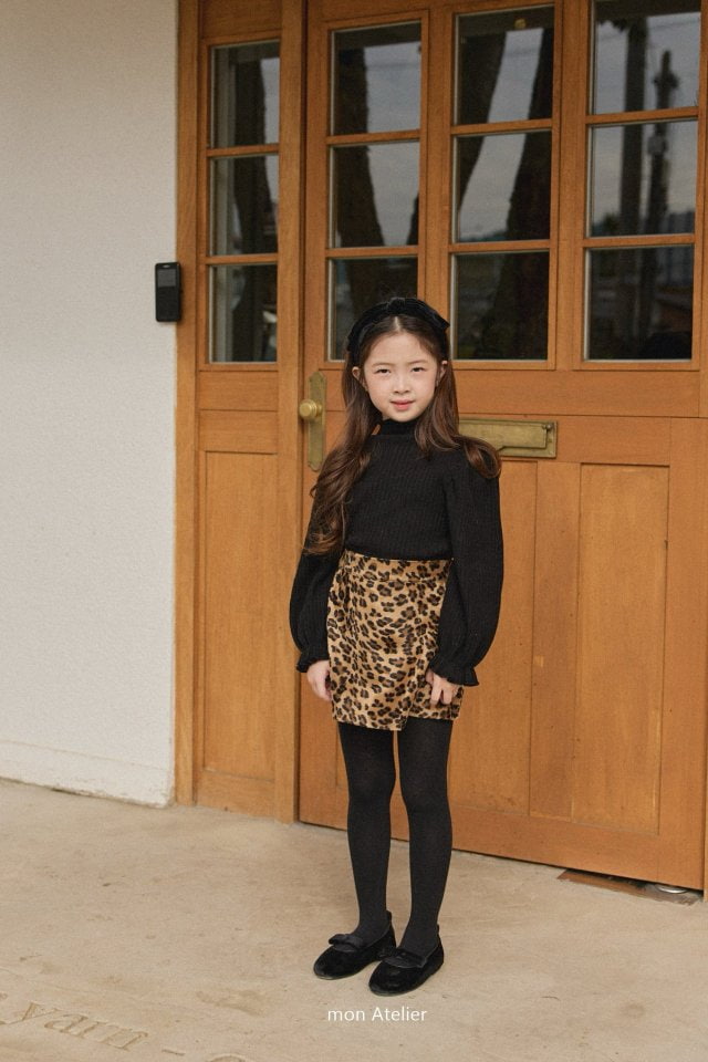 Mon Atelier - Korean Children Fashion - #littlefashionista - Leopard Skirt - 3