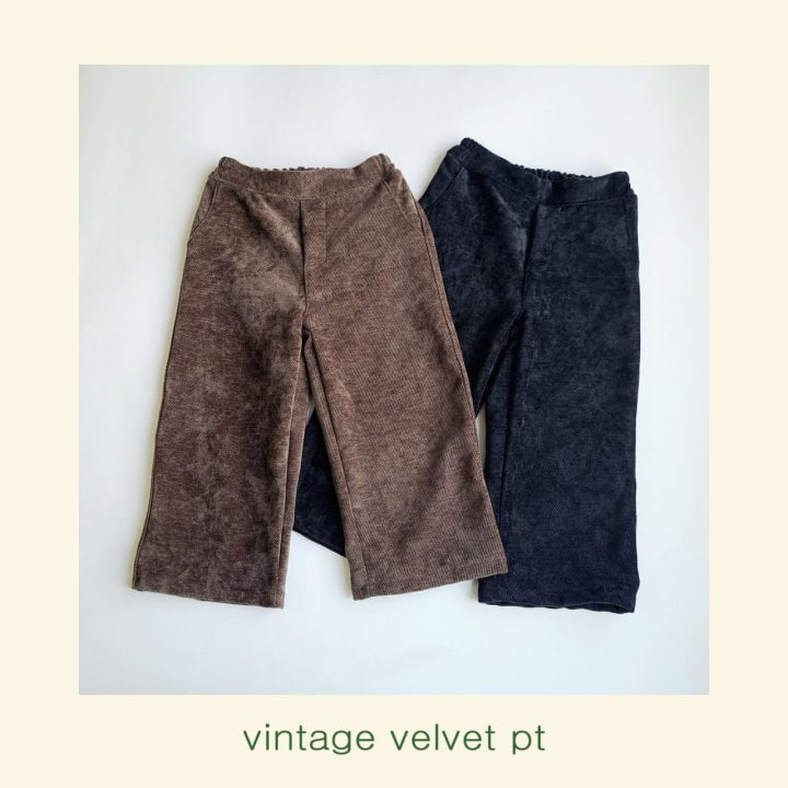 Mon Atelier - Korean Children Fashion - #littlefashionista - Vintage Velvet Pants