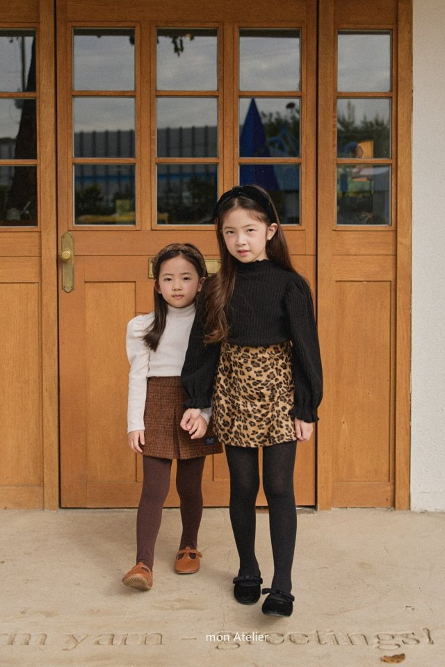 Mon Atelier - Korean Children Fashion - #prettylittlegirls - Leopard Skirt - 6