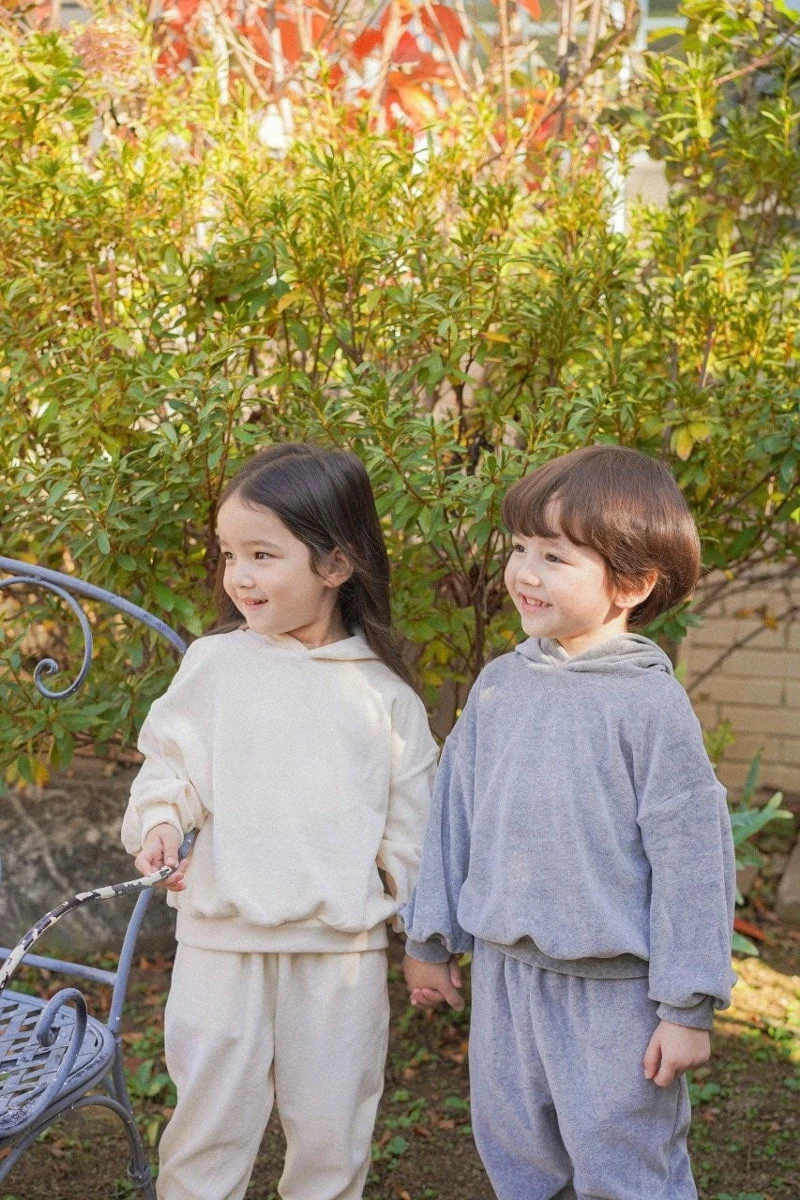 Moncher Chouchou - Korean Children Fashion - #childofig - Bonju Veloa Top Bottom Set - 8