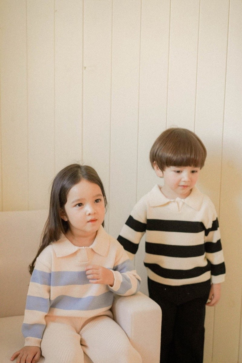 Moncher Chouchou - Korean Children Fashion - #stylishchildhood - Lev Collar Tee - 8